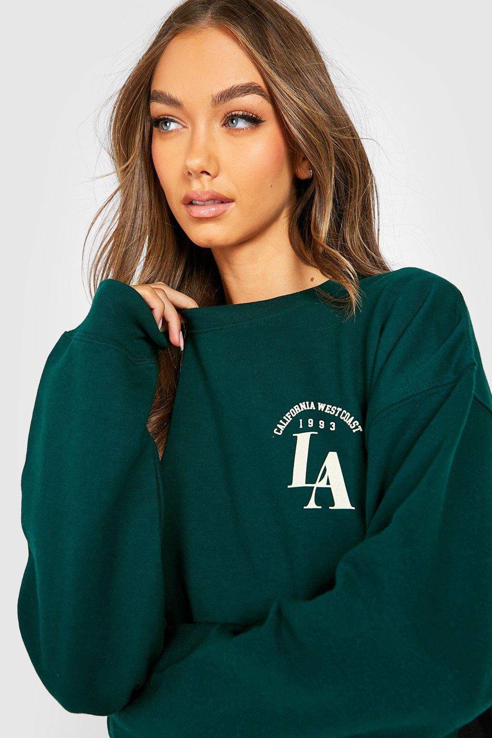 La Oversized Slogan Sweater